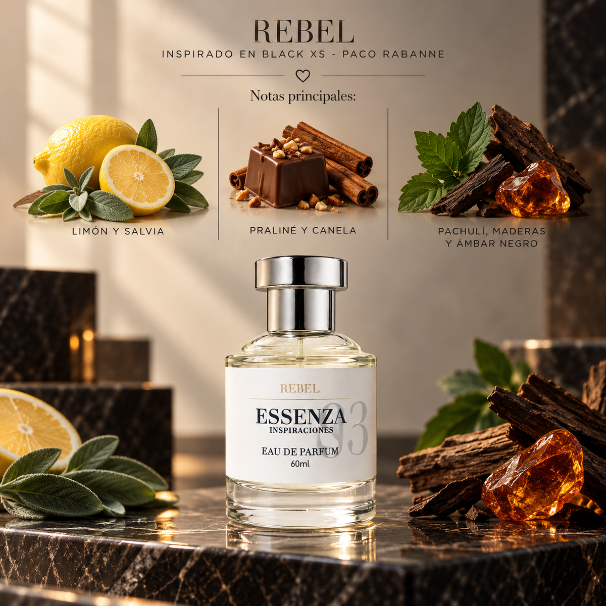 Rebel / Inspirado en Black XS - Paco Rabanne