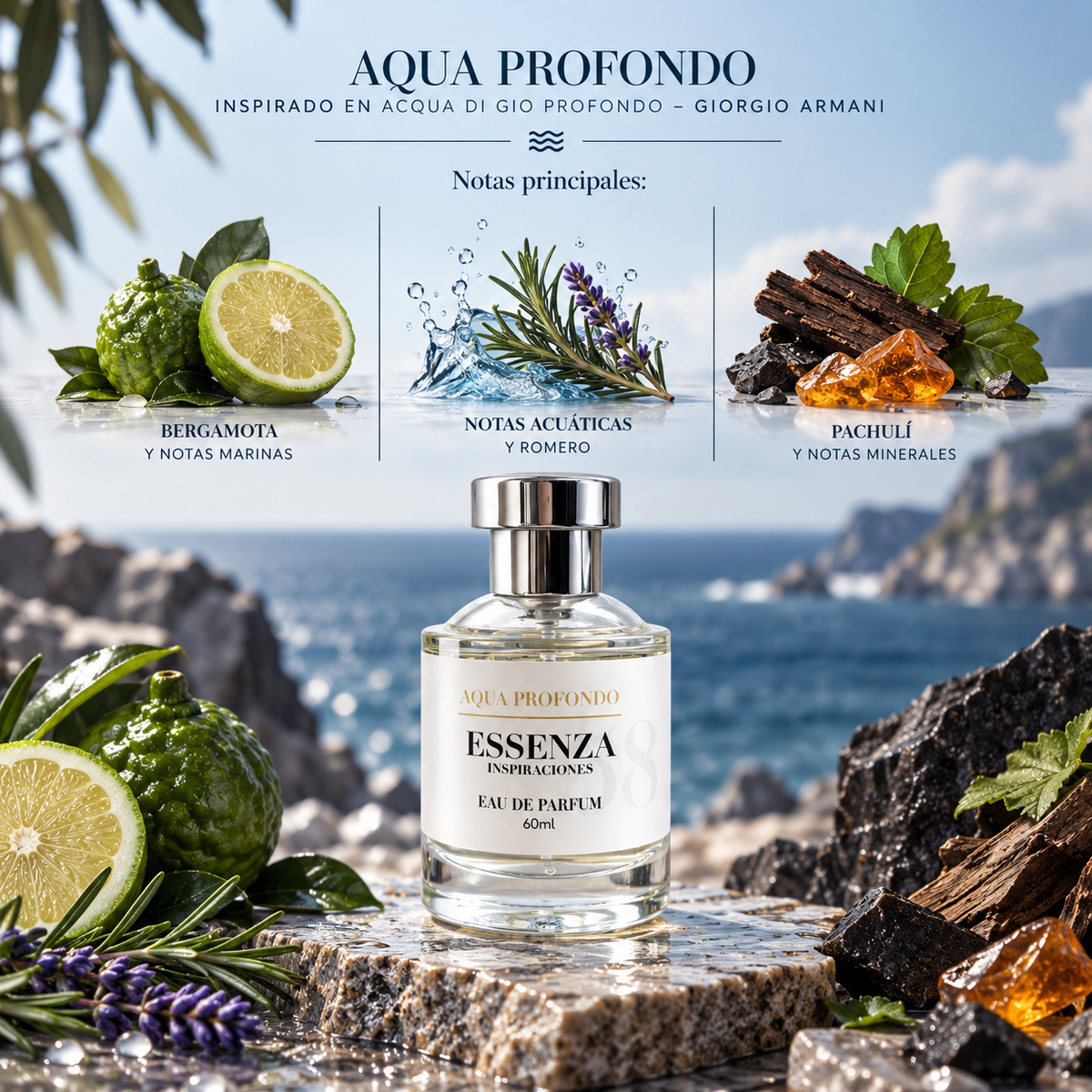 Aqua Profondo / Inspirado en Acqua Di Gio Profondo - Giorgio Armani