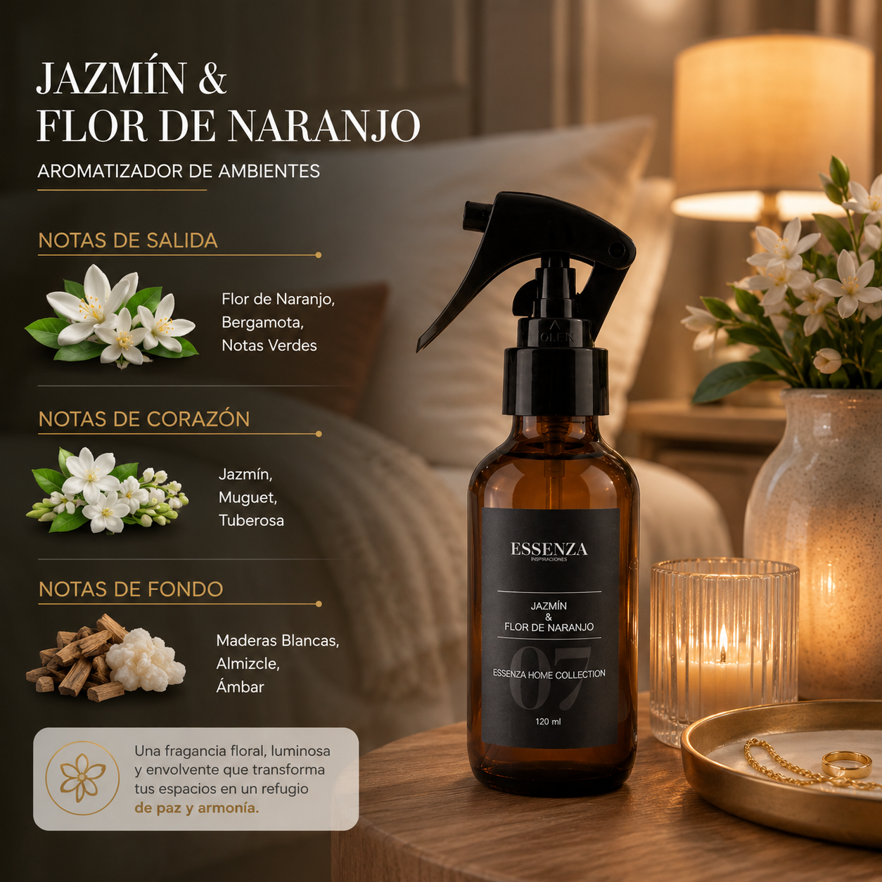 Home Spray Jazmín & Flor de Naranjo