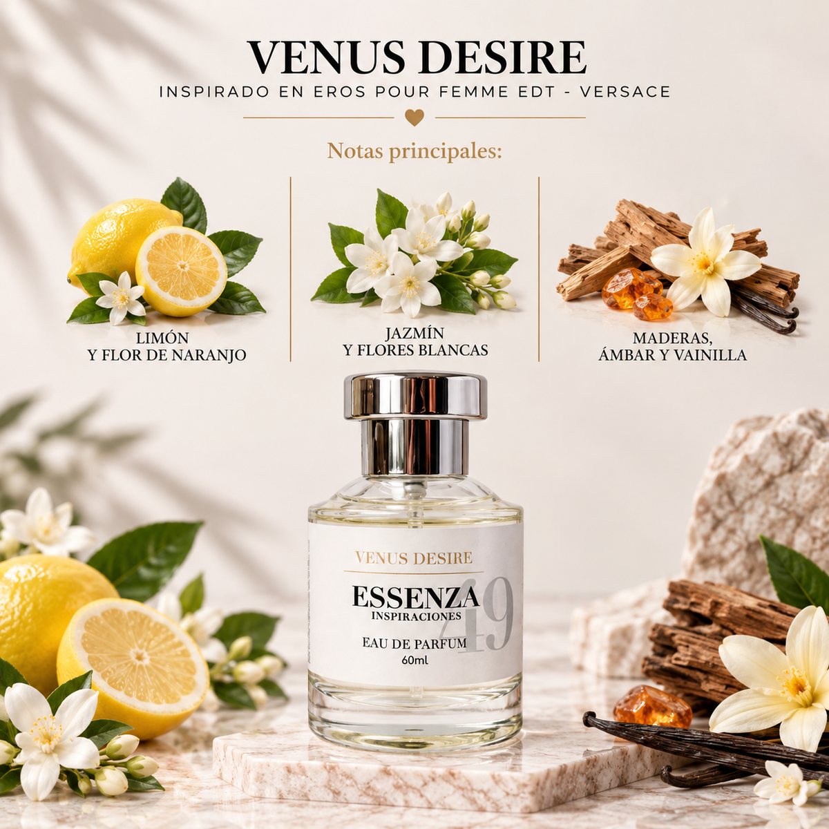 Venus Desire / Inspirado en Eros Pour Femme Edt - Versace